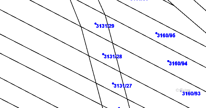 Parcela st. 3131/28 v KÚ Brumovice, Katastrální mapa