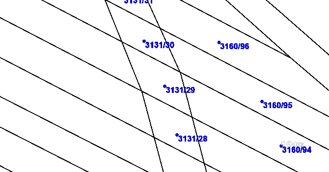 Parcela st. 3131/29 v KÚ Brumovice, Katastrální mapa