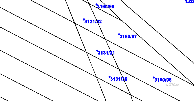Parcela st. 3131/31 v KÚ Brumovice, Katastrální mapa