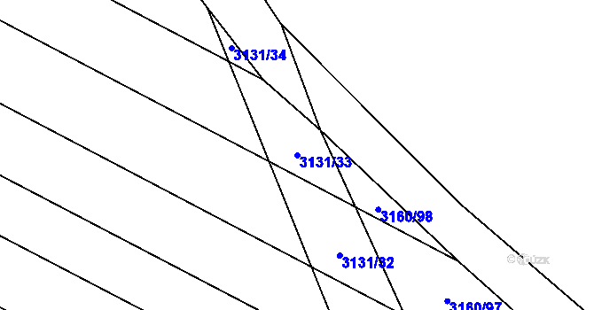 Parcela st. 3131/33 v KÚ Brumovice, Katastrální mapa