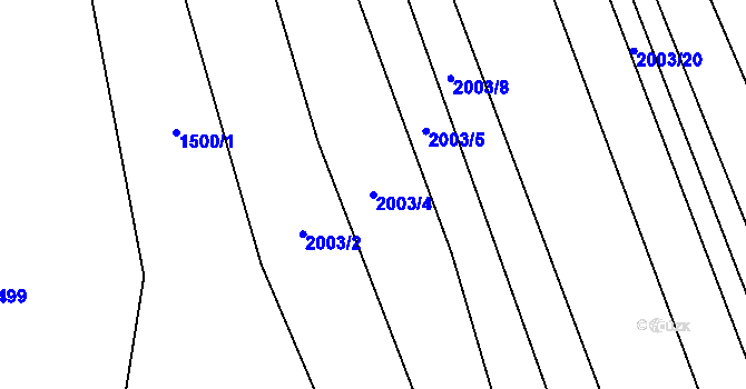 Parcela st. 2003/4 v KÚ Brumovice, Katastrální mapa