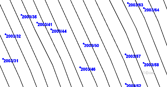 Parcela st. 2003/50 v KÚ Brumovice, Katastrální mapa
