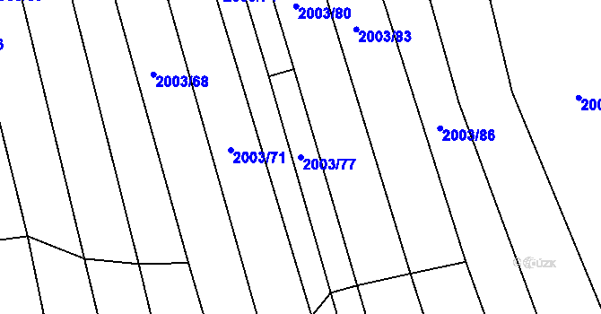 Parcela st. 2003/77 v KÚ Brumovice, Katastrální mapa