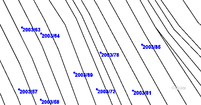 Parcela st. 2003/78 v KÚ Brumovice, Katastrální mapa