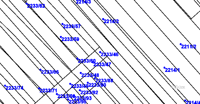 Parcela st. 2233/46 v KÚ Brumovice, Katastrální mapa