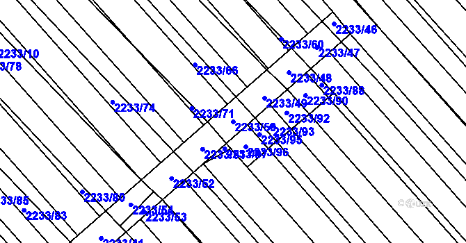 Parcela st. 2233/50 v KÚ Brumovice, Katastrální mapa