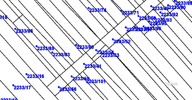 Parcela st. 2233/54 v KÚ Brumovice, Katastrální mapa