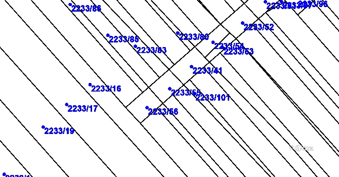 Parcela st. 2233/55 v KÚ Brumovice, Katastrální mapa