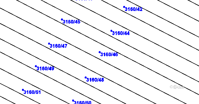 Parcela st. 3160/46 v KÚ Brumovice, Katastrální mapa
