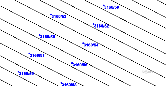 Parcela st. 3160/54 v KÚ Brumovice, Katastrální mapa