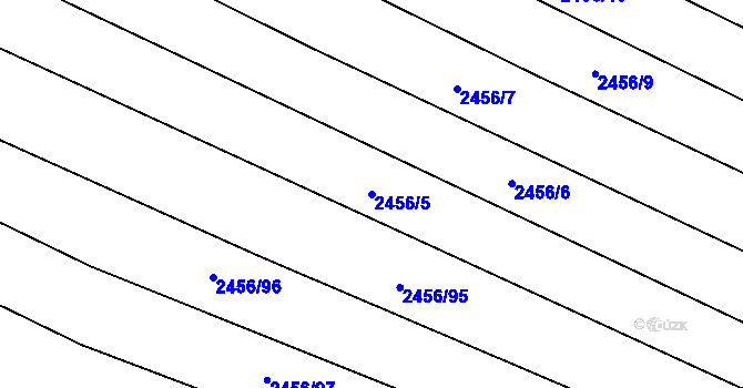 Parcela st. 2456/5 v KÚ Brumovice, Katastrální mapa