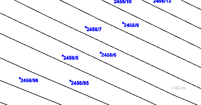 Parcela st. 2456/6 v KÚ Brumovice, Katastrální mapa