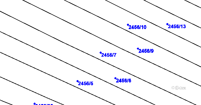 Parcela st. 2456/7 v KÚ Brumovice, Katastrální mapa