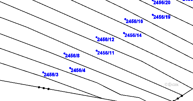 Parcela st. 2456/11 v KÚ Brumovice, Katastrální mapa