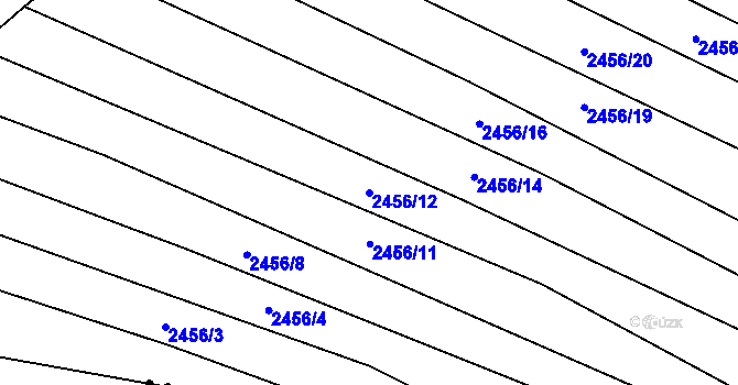 Parcela st. 2456/12 v KÚ Brumovice, Katastrální mapa