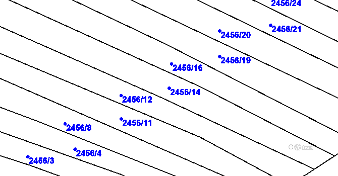 Parcela st. 2456/14 v KÚ Brumovice, Katastrální mapa