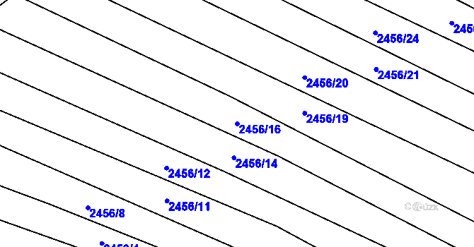 Parcela st. 2456/16 v KÚ Brumovice, Katastrální mapa