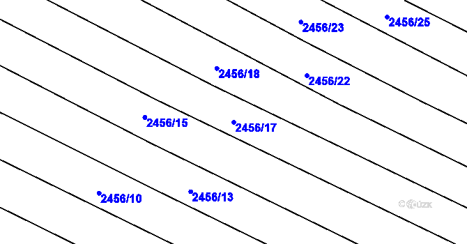Parcela st. 2456/17 v KÚ Brumovice, Katastrální mapa