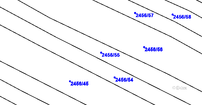Parcela st. 2456/55 v KÚ Brumovice, Katastrální mapa