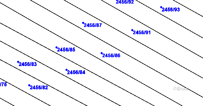 Parcela st. 2456/86 v KÚ Brumovice, Katastrální mapa