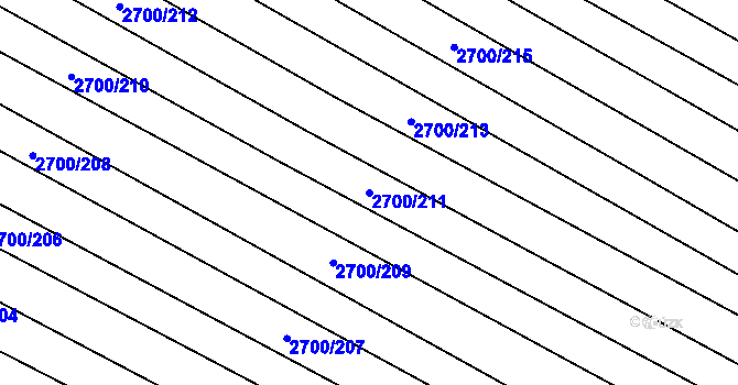 Parcela st. 2700/211 v KÚ Brumovice, Katastrální mapa