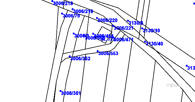 Parcela st. 3006/553 v KÚ Brumovice, Katastrální mapa