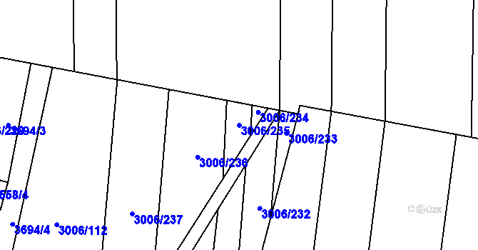 Parcela st. 3006/235 v KÚ Brumovice, Katastrální mapa