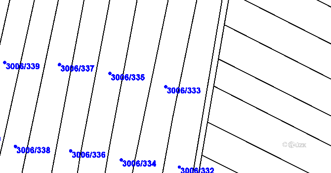 Parcela st. 3006/333 v KÚ Brumovice, Katastrální mapa