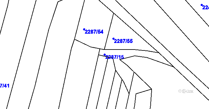 Parcela st. 2287/15 v KÚ Brumovice, Katastrální mapa