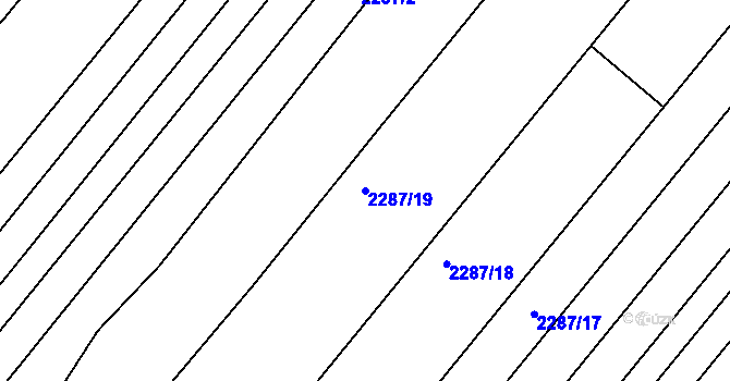 Parcela st. 2287/19 v KÚ Brumovice, Katastrální mapa