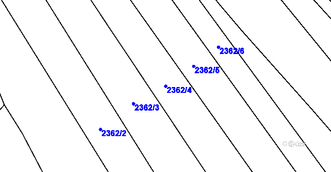 Parcela st. 2362/4 v KÚ Brumovice, Katastrální mapa