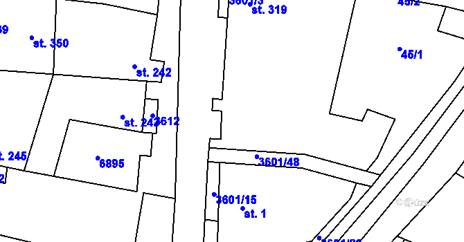 Parcela st. 5 v KÚ Brumovice, Katastrální mapa