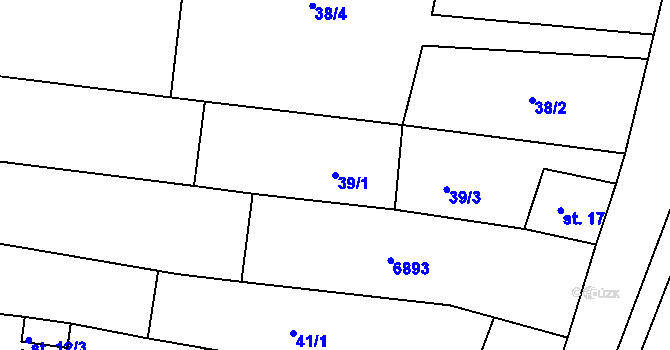 Parcela st. 39/1 v KÚ Brumovice, Katastrální mapa
