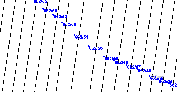 Parcela st. 662/50 v KÚ Brumovice, Katastrální mapa