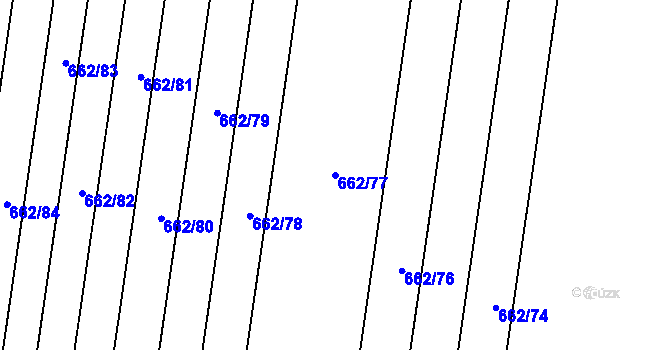 Parcela st. 662/77 v KÚ Brumovice, Katastrální mapa