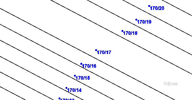 Parcela st. 170/17 v KÚ Brumovice, Katastrální mapa