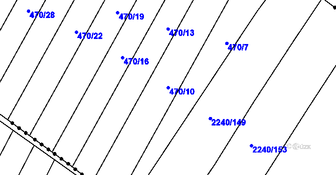 Parcela st. 470/10 v KÚ Brumovice, Katastrální mapa