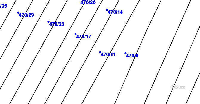 Parcela st. 470/11 v KÚ Brumovice, Katastrální mapa