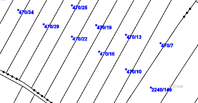 Parcela st. 470/16 v KÚ Brumovice, Katastrální mapa