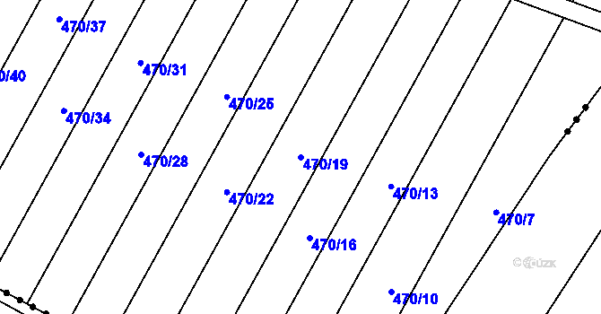 Parcela st. 470/19 v KÚ Brumovice, Katastrální mapa