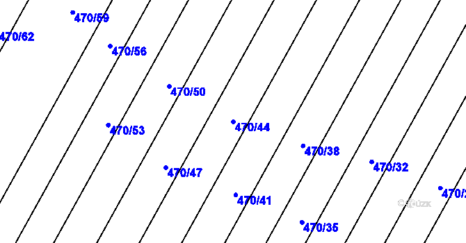 Parcela st. 470/44 v KÚ Brumovice, Katastrální mapa