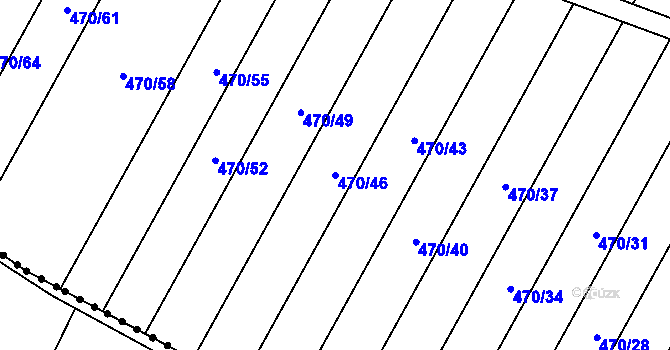 Parcela st. 470/46 v KÚ Brumovice, Katastrální mapa