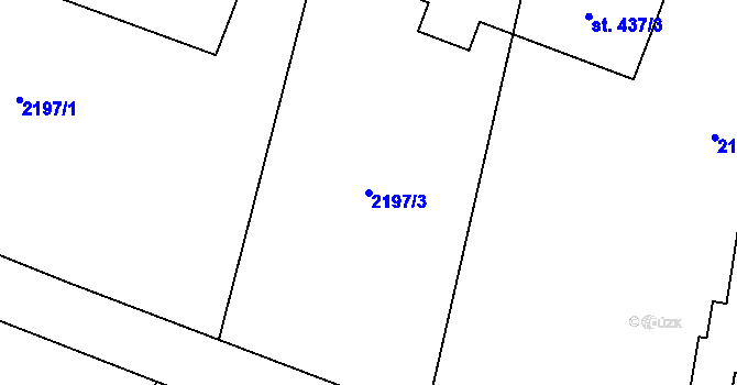 Parcela st. 2197/3 v KÚ Brumovice u Opavy, Katastrální mapa