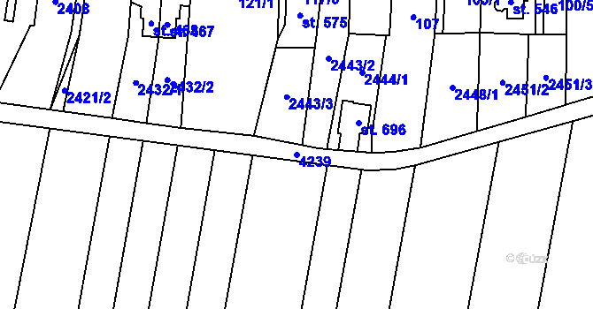 Parcela st. 4239 v KÚ Brumovice u Opavy, Katastrální mapa