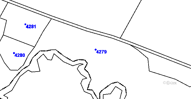 Parcela st. 4279 v KÚ Brumovice u Opavy, Katastrální mapa
