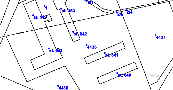 Parcela st. 4436 v KÚ Brumovice u Opavy, Katastrální mapa