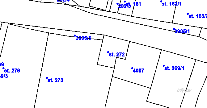 Parcela st. 272 v KÚ Brumovice u Opavy, Katastrální mapa