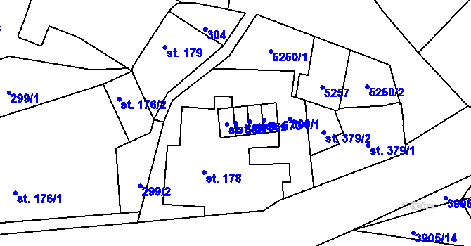 Parcela st. 567 v KÚ Brumovice u Opavy, Katastrální mapa