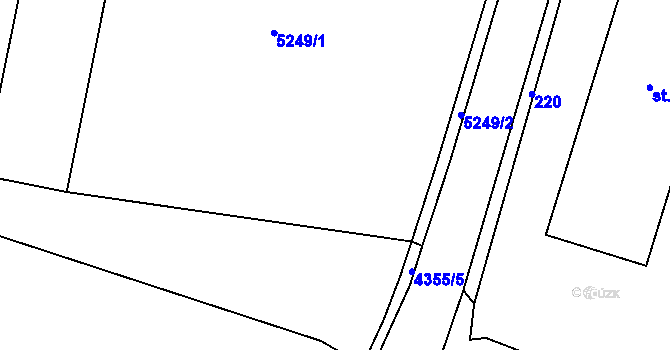 Parcela st. 222 v KÚ Brumovice u Opavy, Katastrální mapa