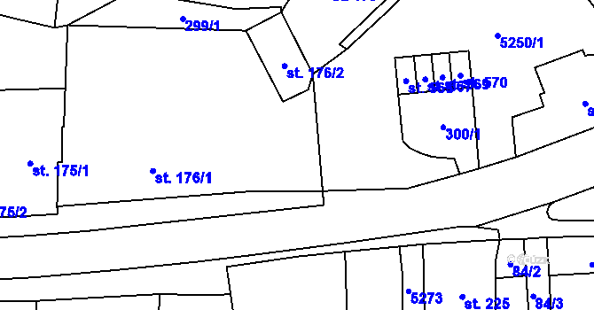 Parcela st. 299/2 v KÚ Brumovice u Opavy, Katastrální mapa